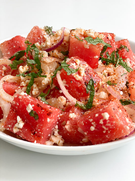 Grilled Watermelon & Mint Salad