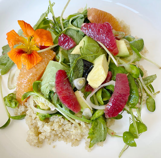 Avocado & Blood Orange Salad With Quinoa by @nakdspoon